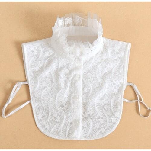 2021 Handmade Women Detachable Collars Half Shirt False Collar Ladies Stand Fake Collar Sweater Blouse Tops Decorative Neck Tie