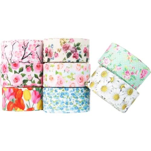 David accessories Heart Flower 5y/roll 1y/roll 8roll/set Grosgrain Ribbon Fabric DIY Party Hair Bow Decoration,1Yc8655