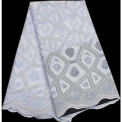 Free shipping (5yards/pc) high quality white Swiss voile lace fabric elegant African cotton lace fabric for wedding party CLP69