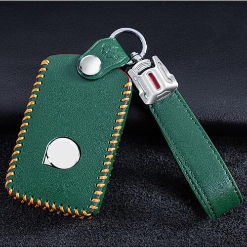 Genuine leather Car Key Cover FOB for Volvo XC40 XC60 S90 XC90 V90 T5 T6 T8 Auto Keychain Car Key Case Car Key Protect