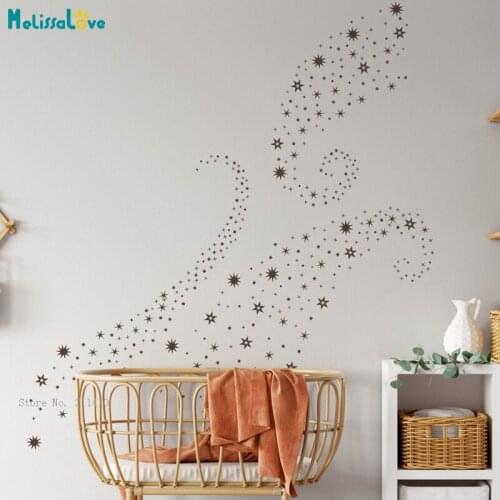 DIY Stars Decals For Sweet Girl Nursery Aesthetic Room Mirror Decor Removable New Design Murals Kids Love YT6341