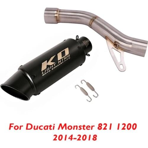 For Ducati Monster 821 Monster 1200 2014-2018 Slip on Exhaust Escape Tip Muffler Silencer Modified Connection Link Tube