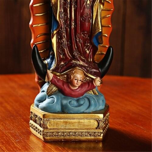 Our Lady Of Guadalupe Mexico Virgin Mary Figurines Accessories for Indoor or House Decor Supplies