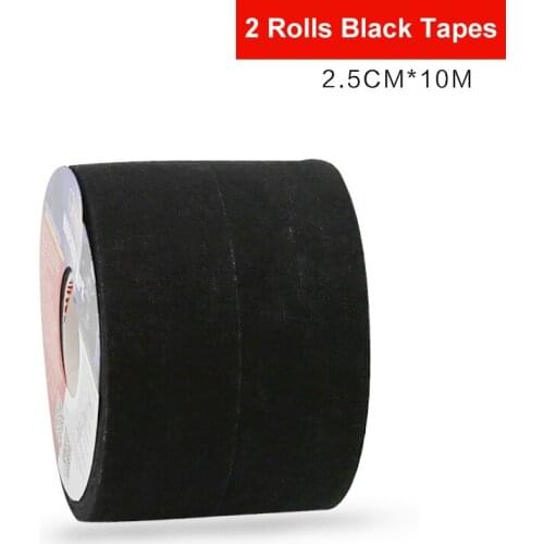 COLDINDOOR 2Pc Hockey Stick Tape 2.5cm x 25m Multipurpose Colorful Sport Safety Cotton Cloth Enhances Puck Handling Elbow G