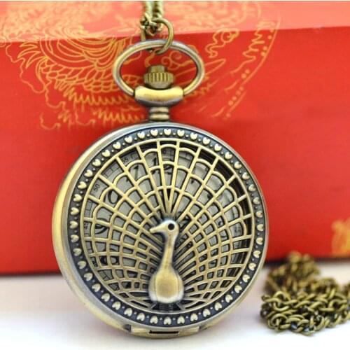 Innovative Classical Design Screen Malachite British Watch Manufacturers Wholesale Large Bronze Quartz Pocket Watch 8073