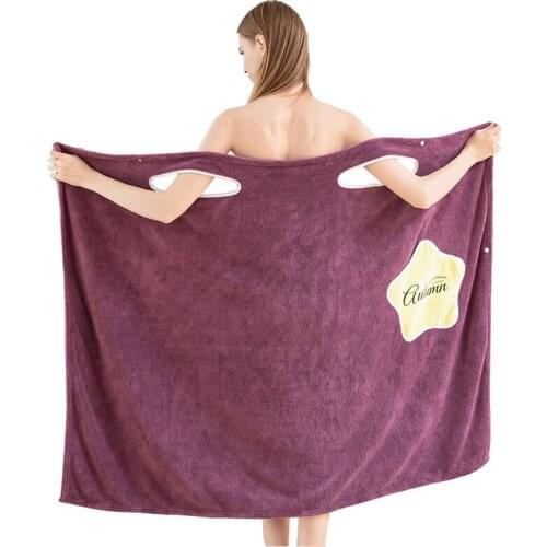 Summer Wearable Bath Towel Superfine Fiber Towels Soft Absorbent Chic Towel for Autumn Hotel Home Bathroom Gifts Women Bathrobe