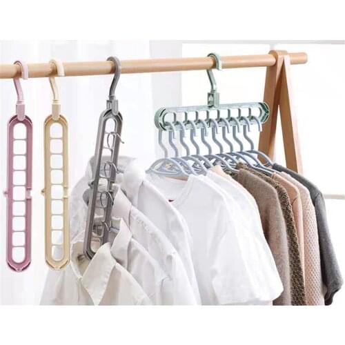 Multi-port Support Circle Clothes Hanger Clothes Drying Rack Multifunction Space Saving Hanger Magic Clothes Hanger