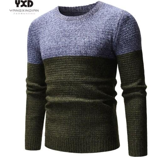 Mens clothes Man Sweater Pullover Men Clothing Mans Sweaters Jumper Men Casual Warm Spliced Christmas Knitted Sweater Pullovers