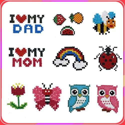 5D DIY Diamond Painting Kits for Kids Cartoon Theme Stick Paint with Diamonds by Numbers Kit Easy to DIY, Mosaic Stickers Craft