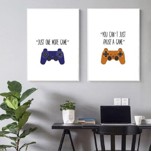 Nordic Canvas Painting Wall Art Prints and Posters Boy Video Game Controller Minimalist Pictures Modern For Gamer Room Decor