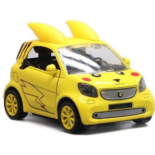 New Pikachu Cartoon Autobahn Polizei Painting Smart2 Generation Sound and Light Pull Back Door Creative Baking Cake