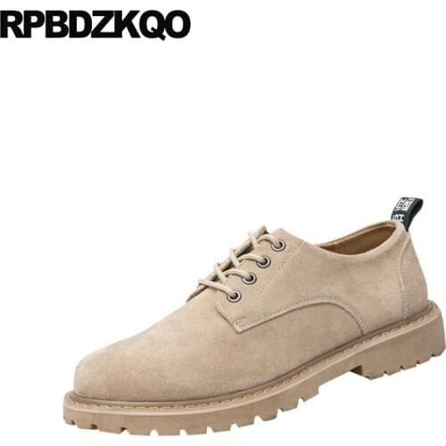 Spring And Autumn New Designer Korean Casual Brown Shoes Lace Up 2021 Fashion Suede Solid Comfort British Style Boys China Men