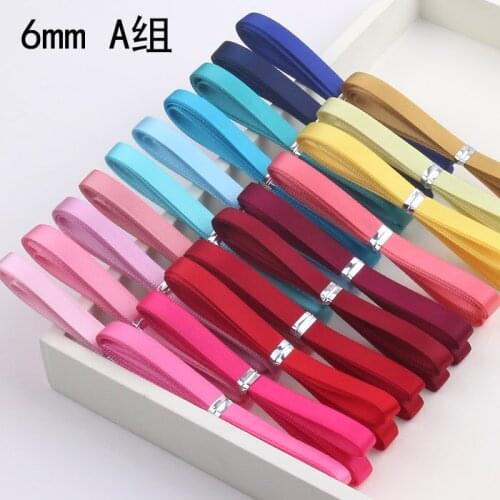 300 yards assorted multiple colors Widths 6mm 1/4" single faced Satin Ribbon for hairbow scrapbook,25yards each color