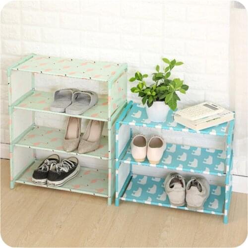 Simple Non-woven Cloth Fabric Storage Shoe Rack Hallway Shoe Organizer Holder Door Shoe Storage Cabinet DIY Home Furniture