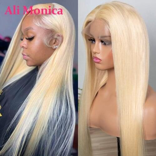 Blonde Wig Human Hair 613 13x1 T Part Lace Wig Straight Hair Wigs Middle Part Glueless Brazilian Remy For Black Women 150 28inch