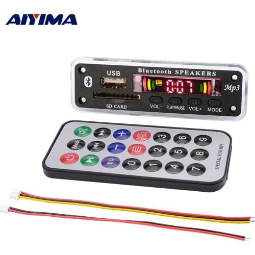 AIYIMA Bluetooth 5.0 MP3 Decoder Board AUX USB SD FM Radio Decoding Module Music Player DIY Bluetooth Sound Speaker Amplifier