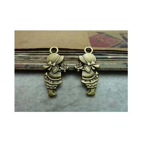 Zinc alloy pendant jewelry accessories diy handmade material charms alice 15 * 29 mm