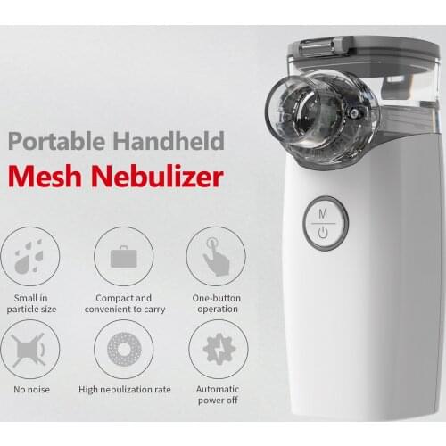 CONTEC Mesh Nebulizer Portable Rechargeable Handheld Mesh Nebulizer Machine 2 Working Modes Liquid Dispenser for Kids Adults