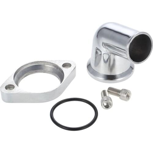 SBC BBC Polished Aluminum 15 degree Swivel Water Neck Fits SB BB for Chevy 327 350 454 396