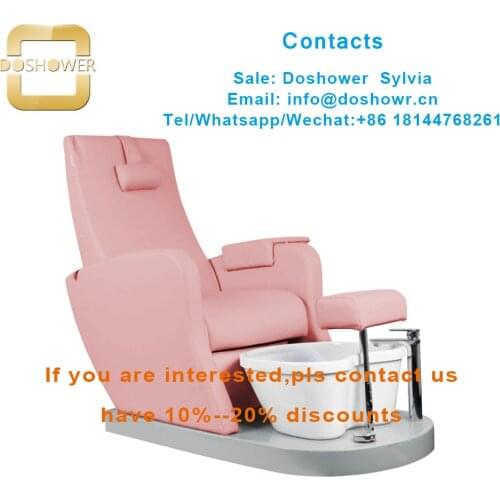 Nail spa chair with manicure table and chair set for hot pink pedicure chairs