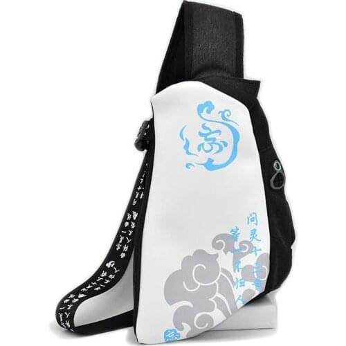 Anime Master Of Magic PU Crossbody Bags Men Kamado Tanjiro Printing Shoulder Bag Gym Sport Travel Anti Theft Phone Fashion Pack