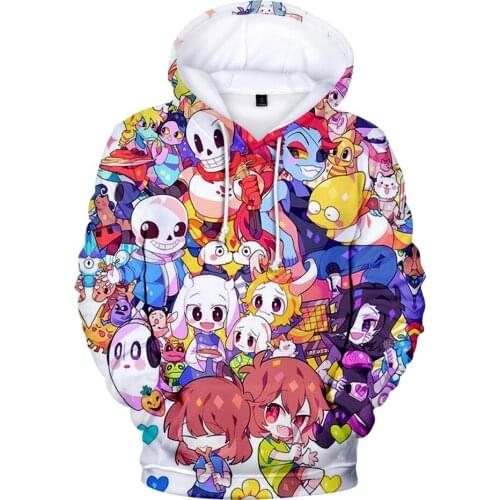 Game Undertale 3D Hoodies Men Women Streetwear Fashion Print Sweatshirts Oversized Hood Boys Girls Top