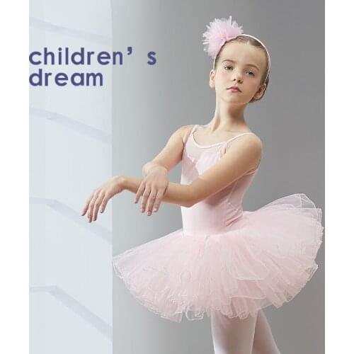 Cotton Leotard with Tulle Skirt Children Gymnast Leotard Tutu Ballet Dance Costumes Girl Practice Dancewear Free Shipping C0002