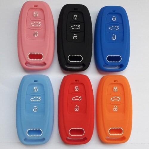 Smart Remote Keyguard Fob Holder 3 Button For Audi Q5 A8 A7 A6 A4 A5 Funda Silicon Llave 3 Buttons Cove Case