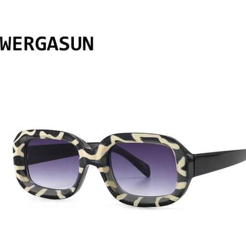 WERGASUN 2020 New Fashion Small Round Sunglasses Women Vintage Zebra Pattern Sun Glasses Men Modern Shades For Female Oculos