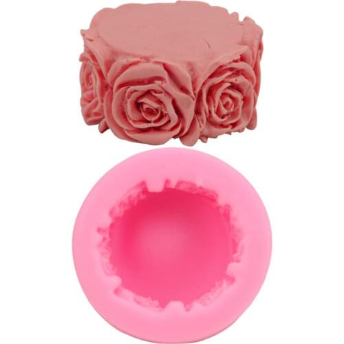 3D Rose Mold Silicone Soap Mold Clay Candle Mold Candy Chocolate Cake Decoration Accessories Kitchen Tools Silicone Molds