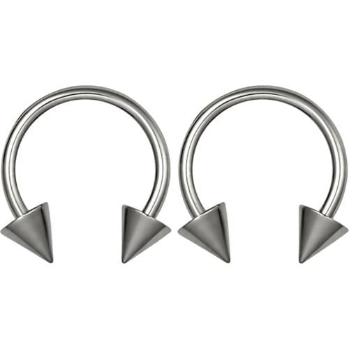 4 PCS Stainless Steel Bar Lip Nose Septum Ear Stud Body Jewelry