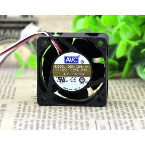 AVC 4CM 40*40*20 12V 0.20A DS04020B12H 3 line 1U server switch fan