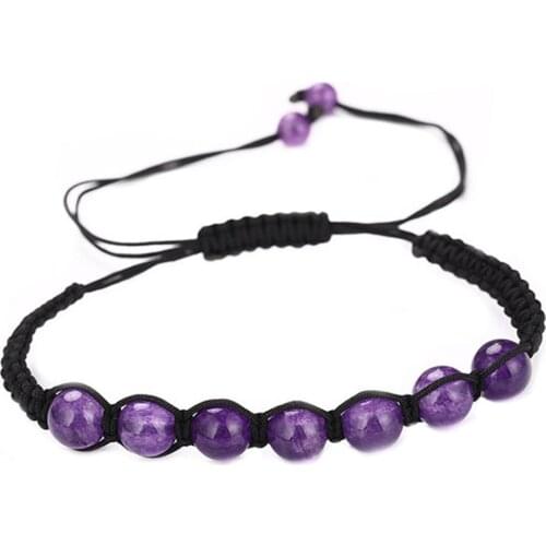 Wholesale Hot 12PCS Amethysts Natural Emperor Stone Gravel Stone Bracelets for Woman Man Couple Bracelets Jewelry Accessory Free