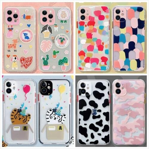 Phone Cases for IPhone 11 12 Pro Max Case Soft Flower Camera Lens Protection Cover for IPhone 12 Mini XR 7 8 Plus SE 2020 XS Max