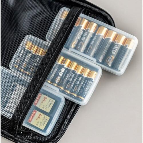 11.7x1x19/6x2x12cm Hard Plastic Case Holder Storage Box Cover For Battery Box Container Bag Case Organizer Box Case With Clips