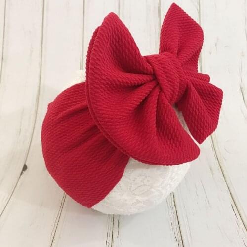 ON SALE Infant Bowknot Headband Knitted Cotton Children Girls elastic hair bands Turban for girl Headbands Summer bandeau bebe