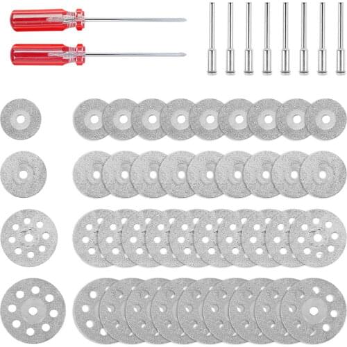 50Pcs HSS Mini Circular Saw Blades Abrasive Discs Diamond Grinding Wheel Saw Cutting Discs For Dremel Rotary Tools Accessories