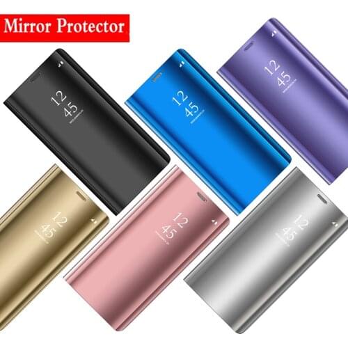 Flip Standing Phone Case for Samsung Galaxy Note9 Smart Flip Mirror Case For Samsung Note 9 Case Clear View PU Leather Cover
