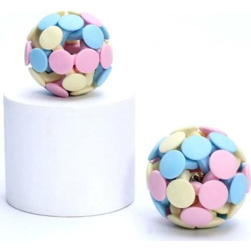 Cat Toy Ball Built-in Bell Pet Cat Kitten Play Toy Macaron Bite and Abrasion Resistant Dog Pet Products Ball Cat Supplies 2021