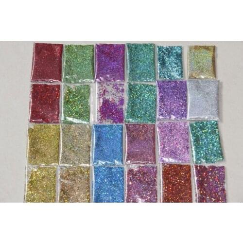 Laser Holographic Solvent Resistant Glitter set for Nail Polish nail art and DIY