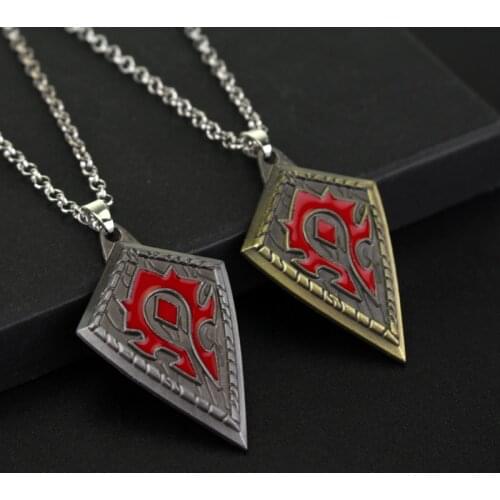 Hot Game World of War Craft Pendant Necklace Hearthstone Heroes of War craft Horde Symbol Metal Alloy Cosplay Jewelry Gifts -30