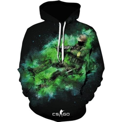 CS GO game series hoodie men popular new 3D printing fashion hoodies cool personality hip hop daily casual oversize tracksuit