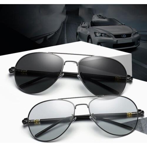 Veshion Polarized Men Sunglasses Photochromic Sun Glasses for Male Pilot Driving Glasses Man Day Night 2020 Brand Anti-glare