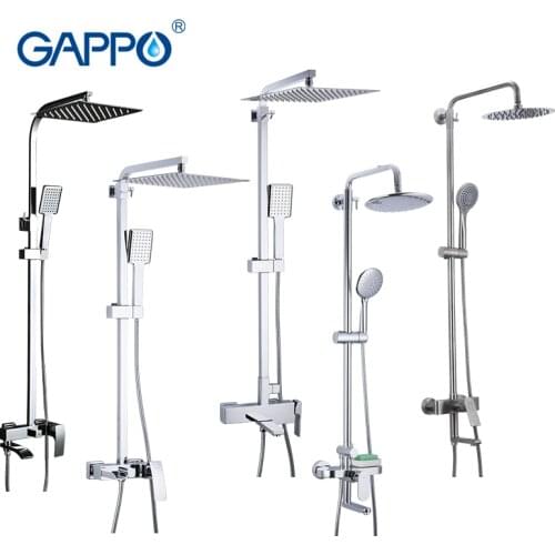 GAPPO shower faucet set faucets shower mixer bathtub tap Bath Shower tap waterfall shower head mixer torneira