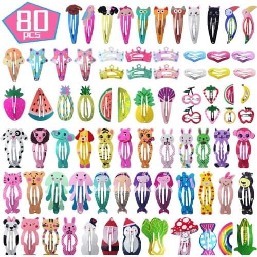 Diversity Mix Color Different Prints Random Hairgrip Hair Clip Snap Hair Clips for Children Girls Hair Accessories Women YB003