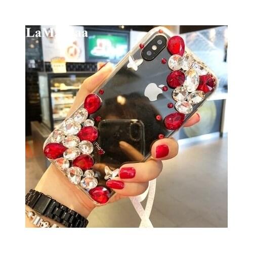Luxury Phone Cases Bling Crystal Diamond Case For Samsung A9 A8 A7 A6 A5 J8 J7 J6 J5 J4 2018 Glitter Rhinestone Butterfly Cover