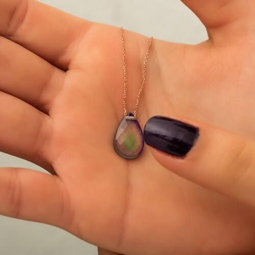 Daisy Silver Feel Stone Necklace