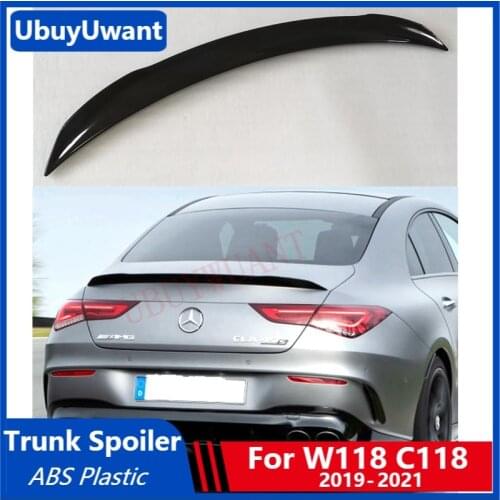 Rear Trunk Spoiler For Mercedes W118 C118 AMG Line 2019 2020 2021 ABS Tail Wing Lip Spoiler CLA35 CLA180 CLA200 CLA250 CLA45
