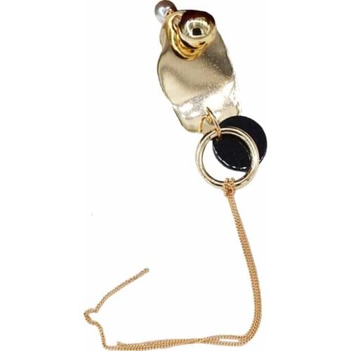 Classical Style Irregular Sheet Metal Long Chains Drop Tassel Earrings Circle Ball Pearl Jewelry For Women Brincos