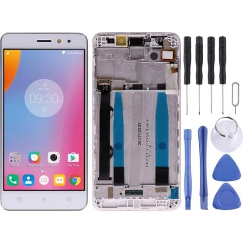 LCD Screen and Digitizer Full Assembly with Frame for Lenovo K6 Power